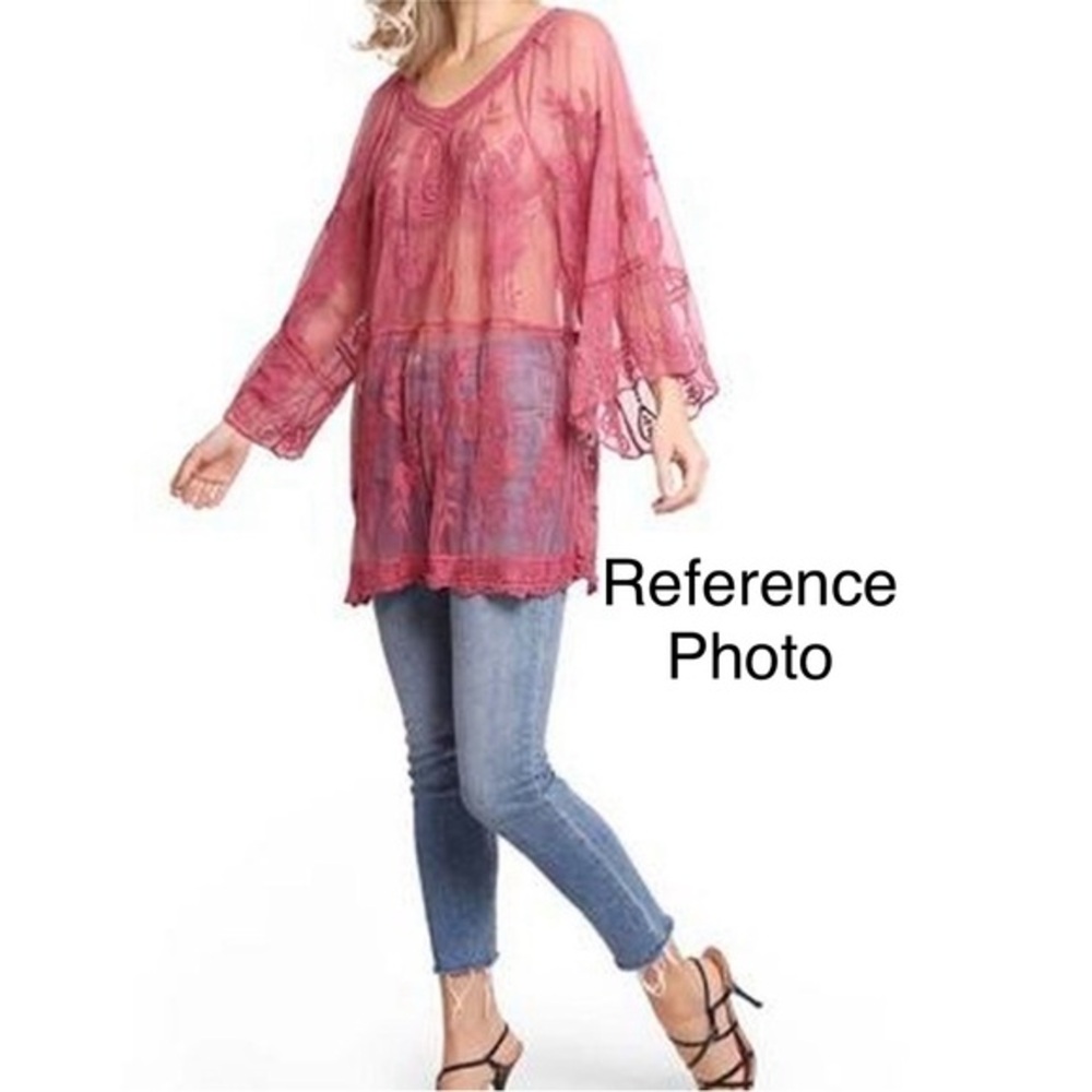 Anthropologie Trinity 100% Silk Sheer Boho Tunic – Lightweight & Flowy